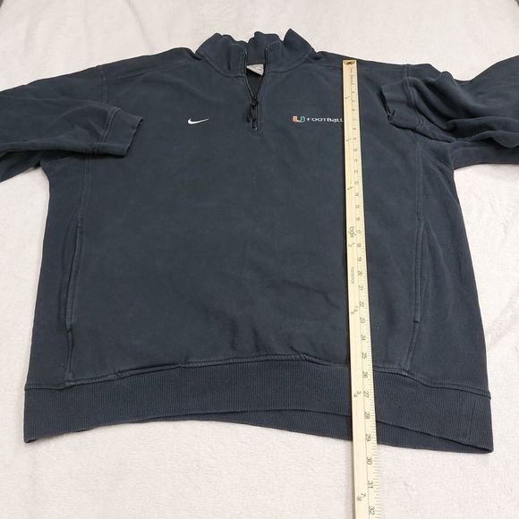 Vintage Nike Miami Hurricanes The U Football Black 1/4 Zip Sweatshirt Size XL - Picture 5 of 8